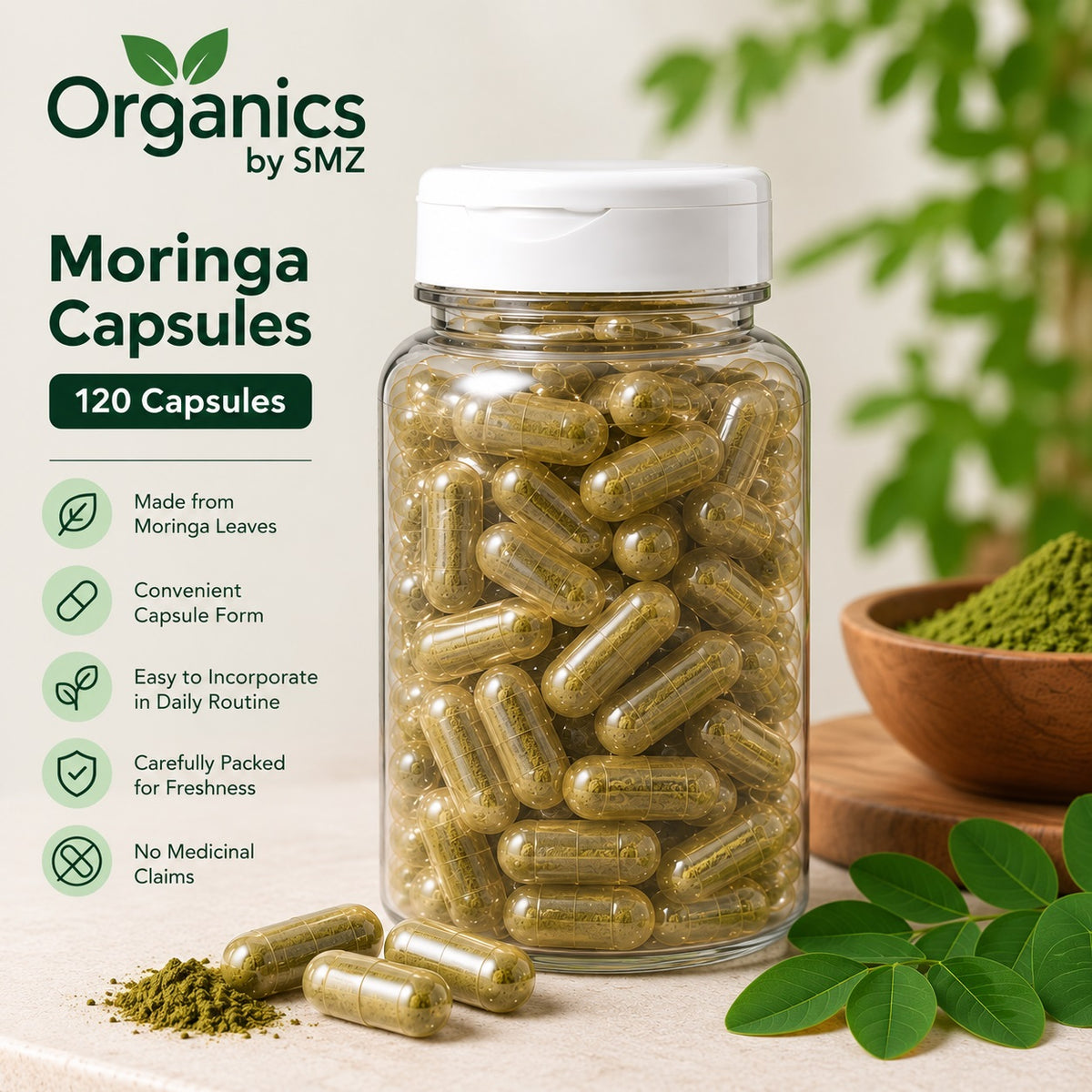 Moringa Capsules | Organics by SMZ