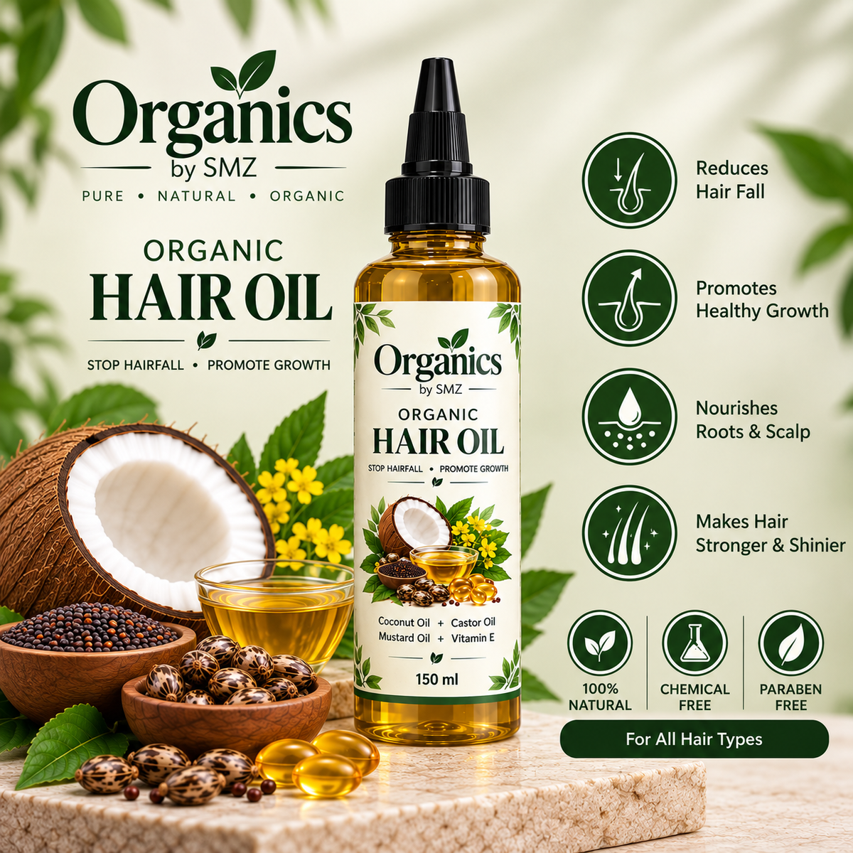 Organic Hair Oil | Organics by SMZ