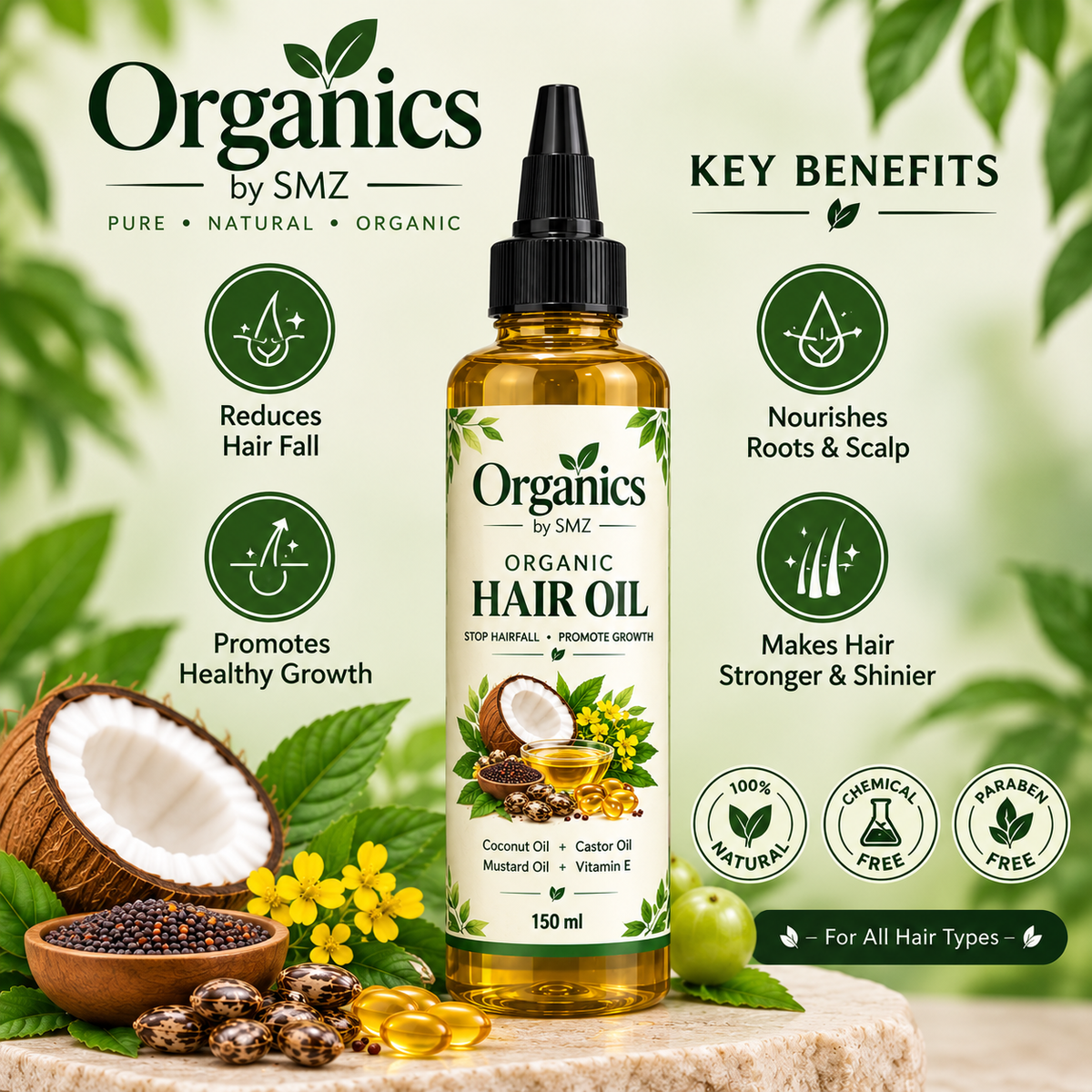 Organic Hair Oil | Organics by SMZ